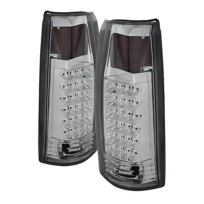 Spyder Auto XTune LED Tail Lights; Chrome Housing; Clear Lens;