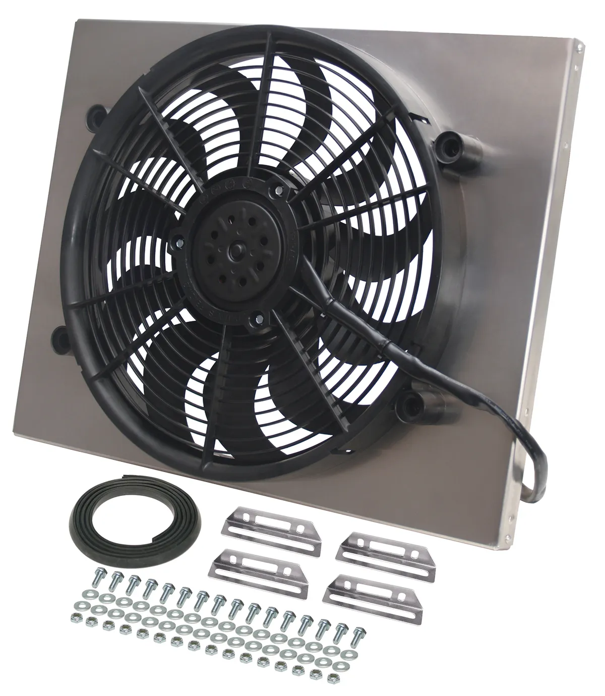 Derale 16822 Powerpack - High Output Single 17 Electric RAD Fan/Aluminum Shroud Kit product image