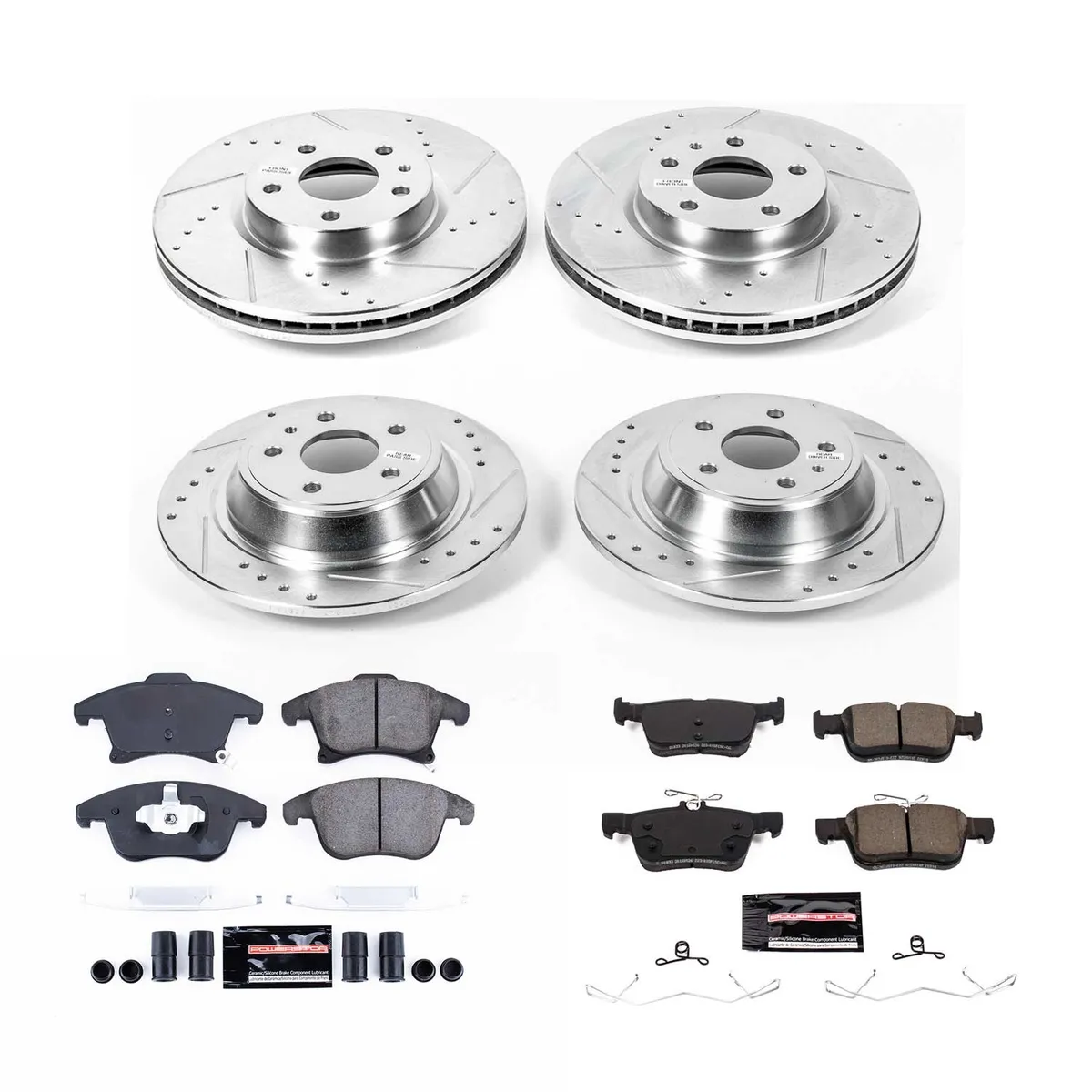 Z23 Evolution Sport Upgrade Kit: Drilled/Slotted Rotors; Carbon-Fiber Ceramic Pads W/Hardware product image