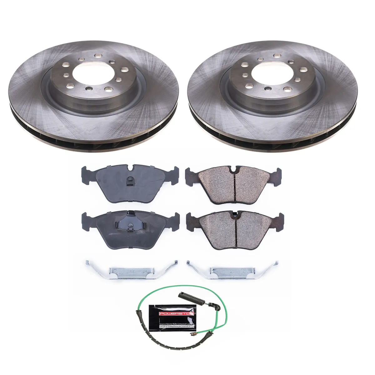 Z17 Direct Replacement Kit: Rotors; Ceramic Pads W/Hardware; Pad Sensors product image