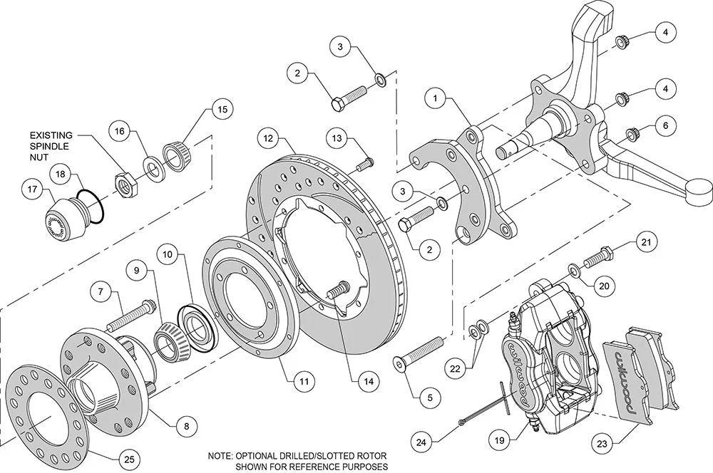 1965 - 1972 Dodge, Plymouth Forged Dynalite Pro Series Front Brake Kit - 140-11023 product image