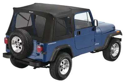 Bestop Black Diamond Supertop Classic Supertop Classic Replacement Soft Top Jeep 97-06 Wrangler; No doors included; Tinted side and rear windows