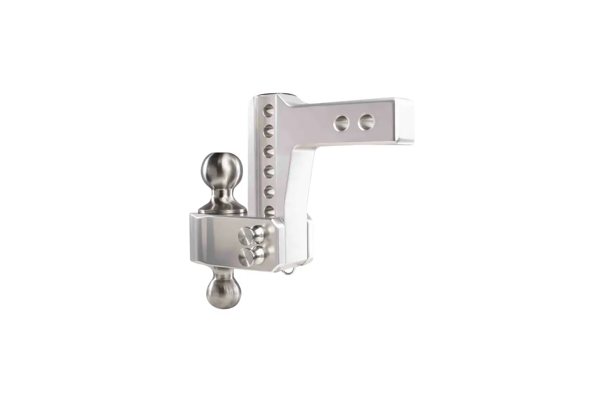 2.0" Aluminum Medium Duty 4" Drop/Rise Hitch w/ Stainless Steel Dual Ball product image