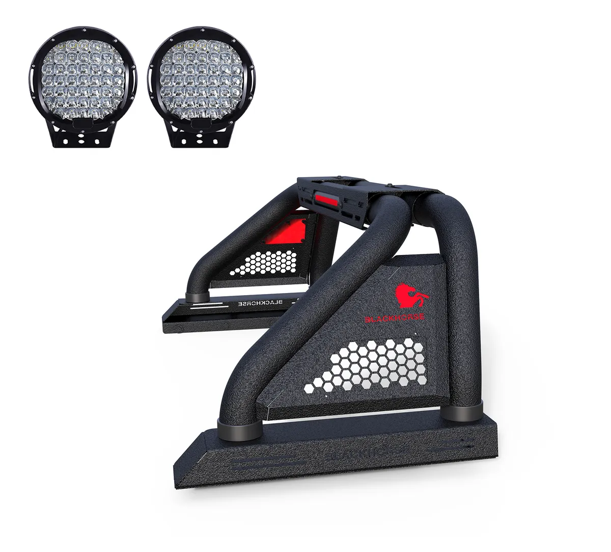 Black Horse Off Road Classic Pro Roll Bar Kit Textured Black Steel RB09MT-PL69B product image