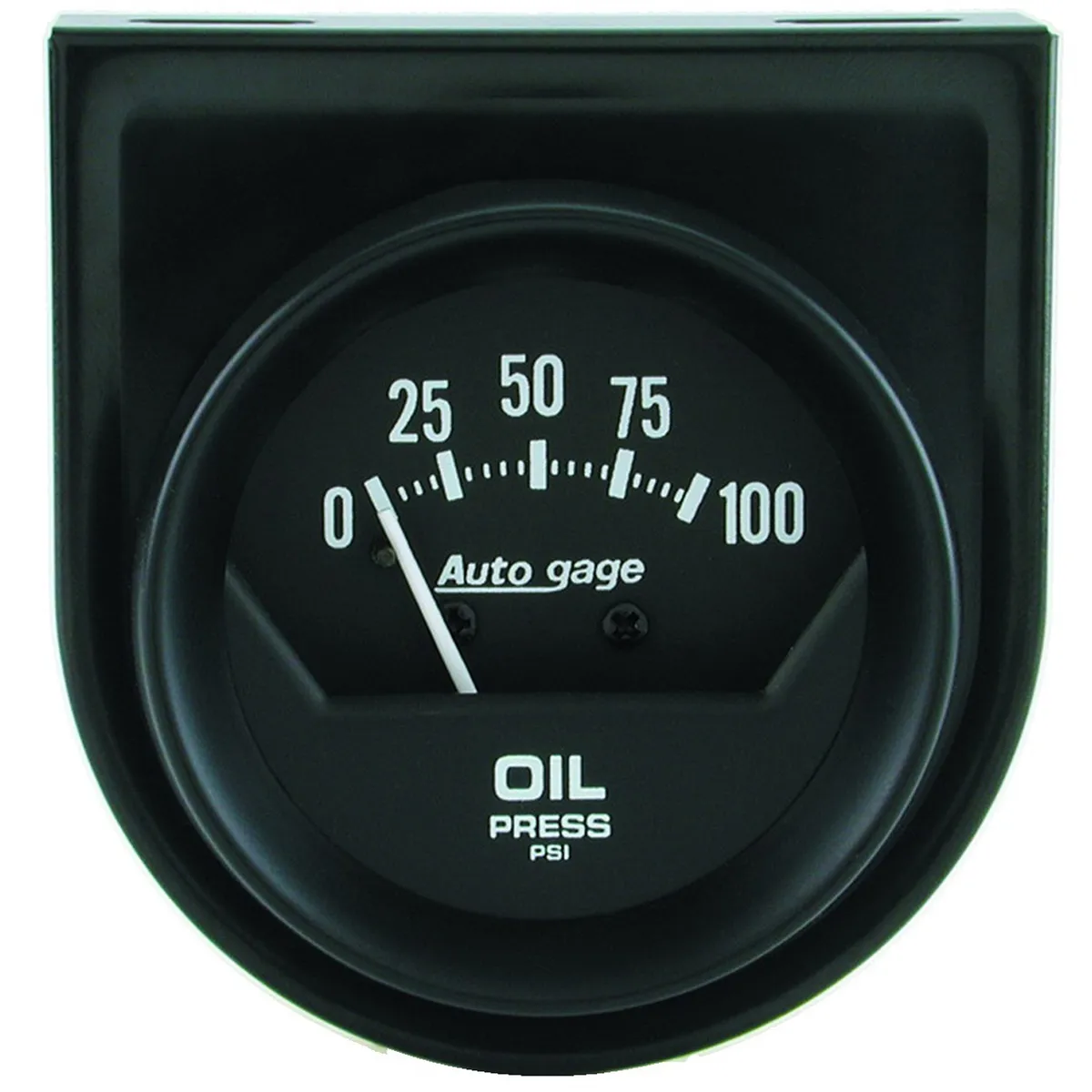 Gauge Console, Oil Press, 2", 100psi, Mech, Short Sweep, Black, AutoGage product image