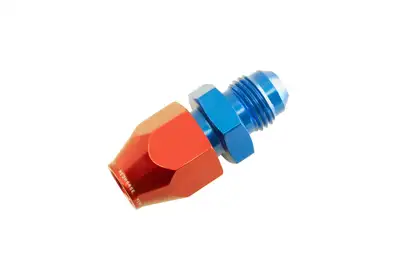 Redhorse Performance 08 to 1/2 Hard Line an Aluminum Hose End Red&blue