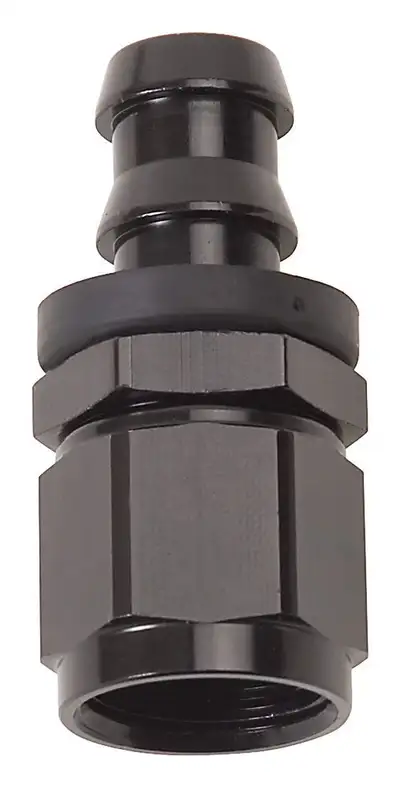 Edelbrock Twist-Lok Hose End #6 Str Black