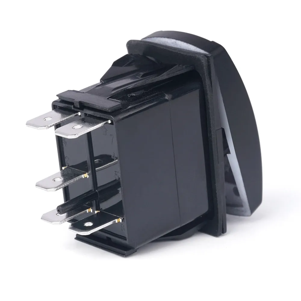 Xprite 5 Pin Laser Blue SPST Rocker On/Off Toggle Switch with Logo product image