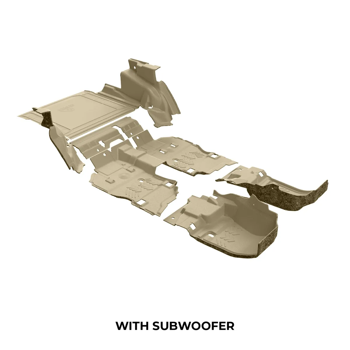 18-23 JLU 4DR full vehicle kit front and rear flooring cargo mat cargo closeout wheelhouse covers NO subwoofer mesa smoke product image