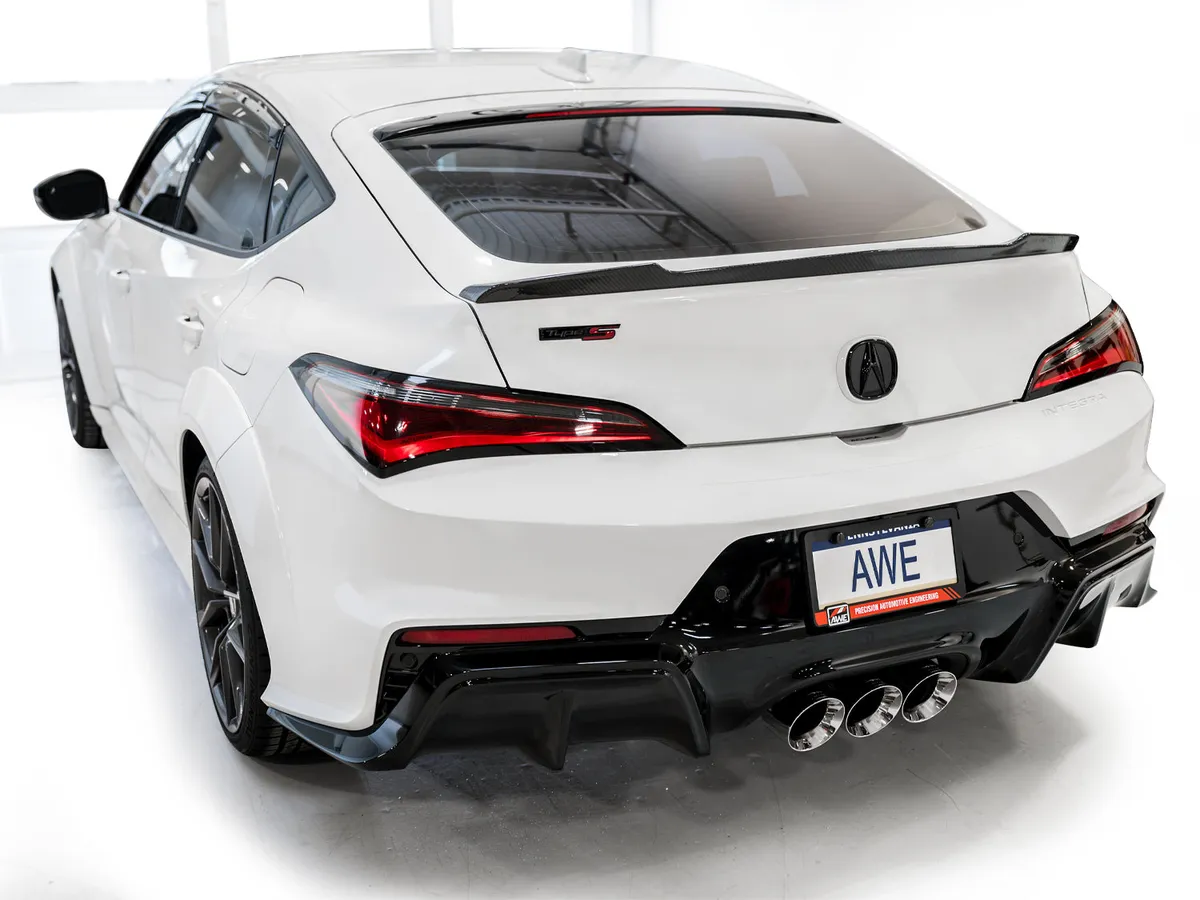 AWE Track Edition Exhaust for DE5 Integra Type-S - Triple Chrome Silver Tips product image