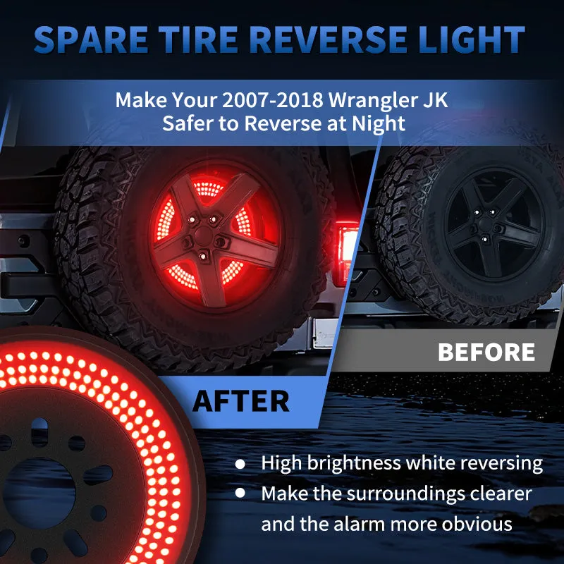 Full-Surface LED Jeep Spare Tire Light with Brake & Reverse Function for Wrangler JK product image