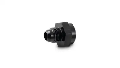 Vibrant Performance Male AN To Female Inverted Flare Adapter Fitting; -6AN; 1/2 in. -20 in. Inverted Flare; 6061 Aluminum; Black Anodized;