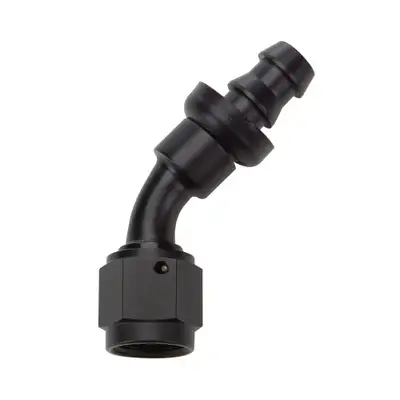 Allstar Performance Pushlock Hose End Black 45 Deg Elbow -4