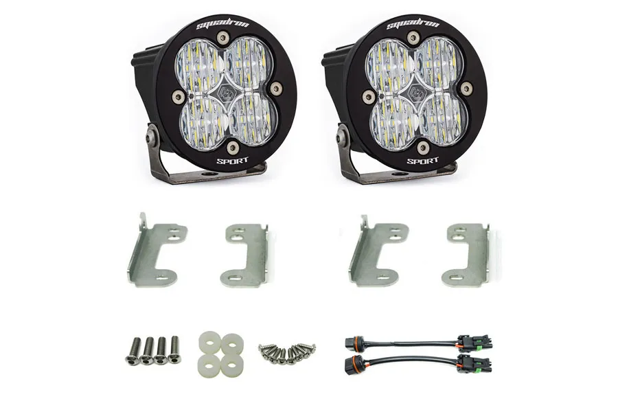 Baja Designs Jeep JK Fog Pocket Kit 07-17 Wrangler JK Squadron R Sport Baja Designs