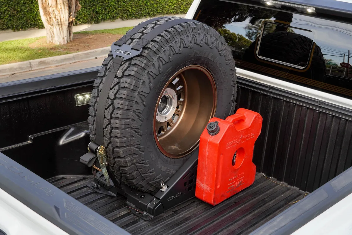Universal Truck Bed Tire Carrier & Accessory Mountblack product image