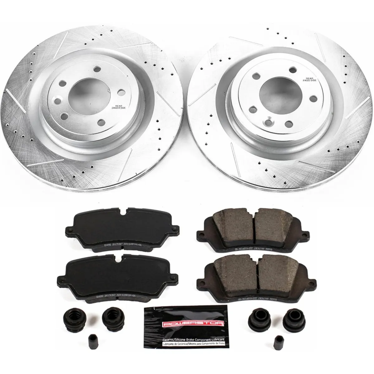 Z23 Evolution Sport Upgrade Kit: Drilled/Slotted Rotors; Carbon-Fiber Ceramic Pads W/Hardware; Pad Sensors product image