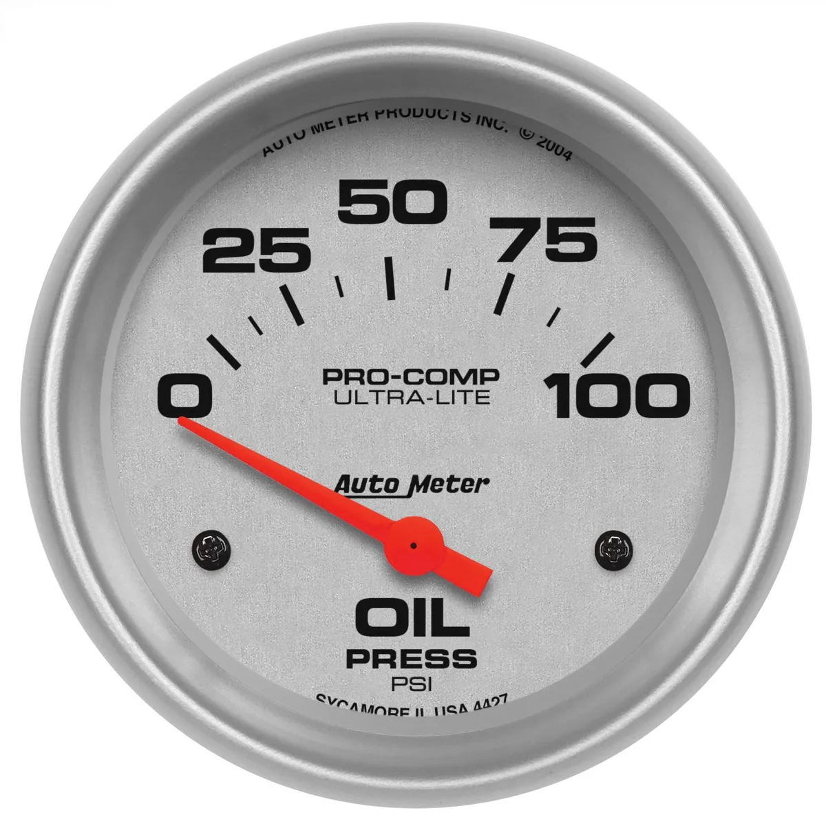 Gauge, Oil Pressure, 2 5/8", 100psi, Electric, Ultra-Lite product image