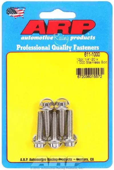 ARP Auto Racing S/S Bolt Kit - 12pt. (5) 1/4-20 x 1.000