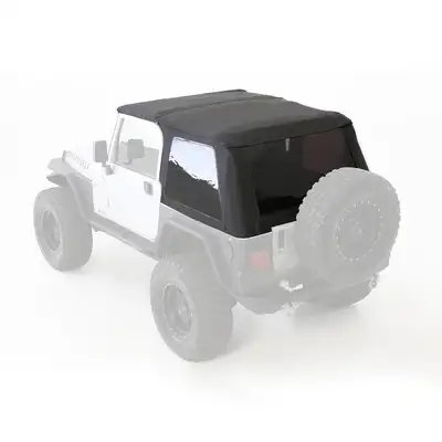 Smittybilt 9706 Wrangler TJ Bowless Combo Top W/Tinted Windows & no Upper Doors; Black Diamond