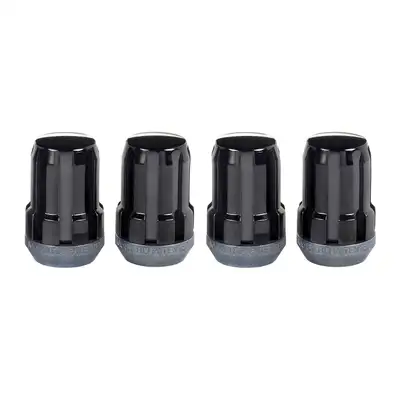 McGard Splinedrive Lug Nut M12x1.5 Cone Seat 1.24 in Oal Black (4 Pk)