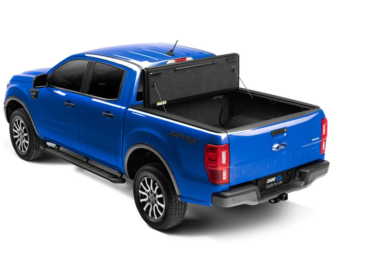 Fusion Tri-Fold Tonneau Cover; Magnetic Gray; Paint Code J7; product image