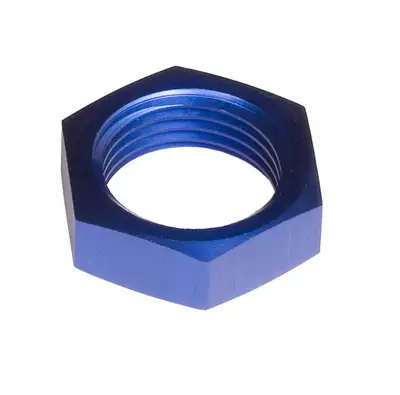 Redhorse Performance 08 An/Jic Aluminum Bulkhead Nut Blue 2/Pkg
