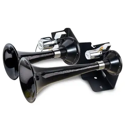 Kleinn Automotive Accessories Add-On Horns; Includes Dual Black Horns PN[220]; Requires Minimum 1 Gallon Air Supply;