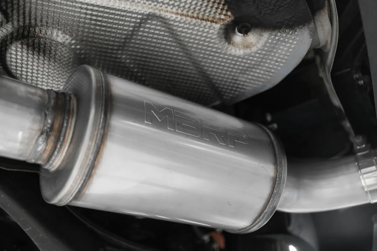 Armor Lite Cat Back Performance Exhaust System; 3 in.; Aluminized Steel; Dual Split Rear; W/5 in. OD. Tips; product image