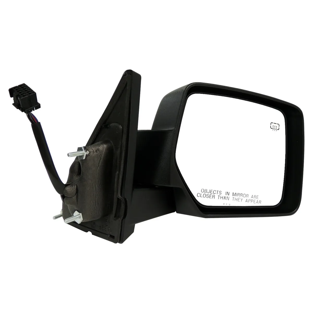 Crown Automotive Jeep Replacement Crown Automotive Jeep Replacement 5155462AG Right Power, Heated, Manual Folding Mirror for 2007-15 Jeep MK Patriot, Black