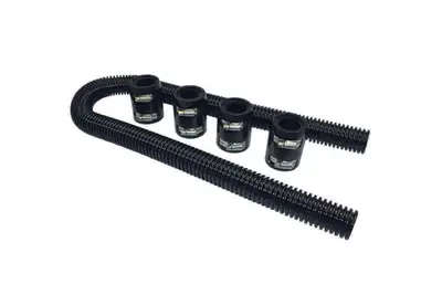 Specialty Products Company / SPC Performance Radiator Hose Kit 48in w/Aluminum Caps Black