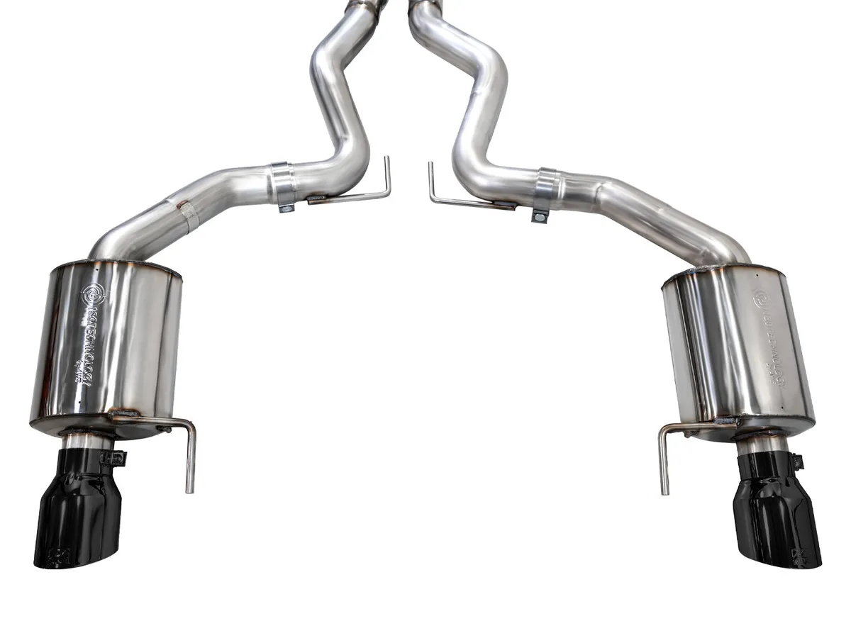 AWE Touring Edition Exhaust for S650 Ford Mustang GT Fastback - Dual Diamond Black Tips product image