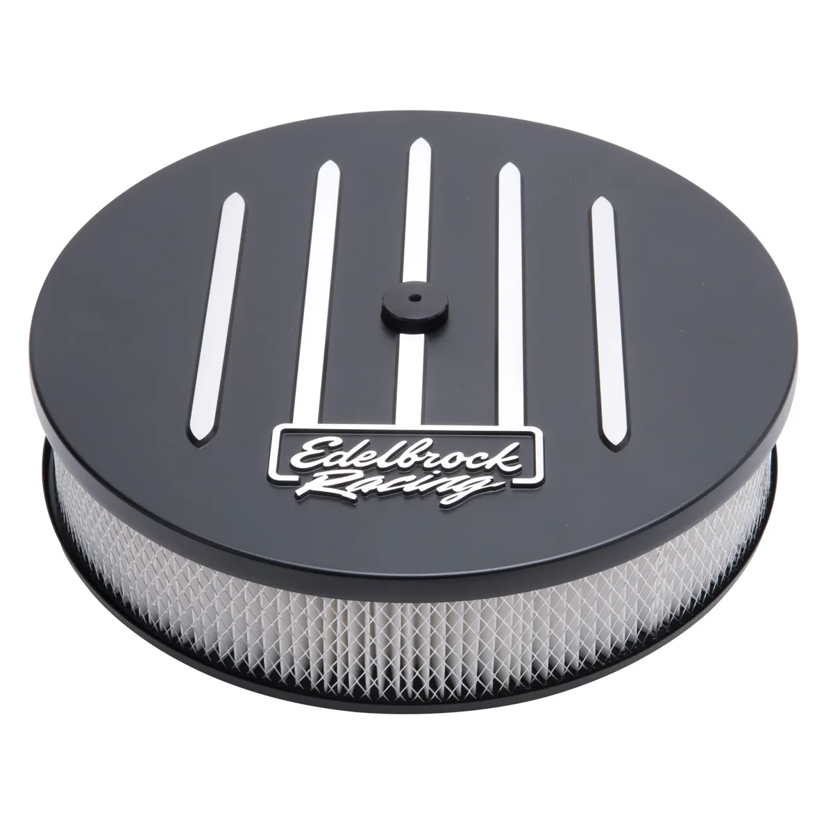 Edelbrock 41663 Racing Series Black 14 Round Air Cleaner - 3 Pro-Flo Element (Deep Flange) product image