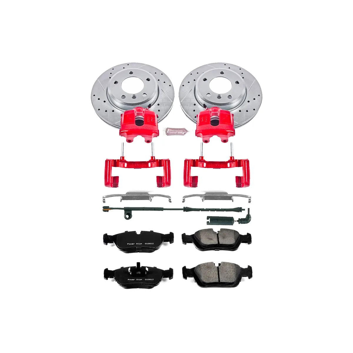 Z23 Evolution Sport Upgrade Kit: Drilled/Slotted Rotors; Carbon-Fiber Ceramic Pads; Pad Sensors; Powder Coated Calipers product image