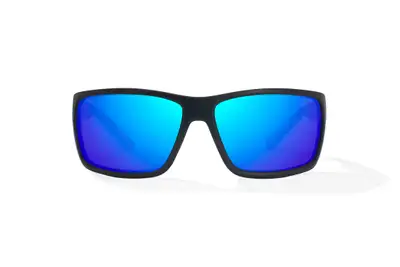 Bajio Sunglasses Bales Beach Blue Mirror Glass Black