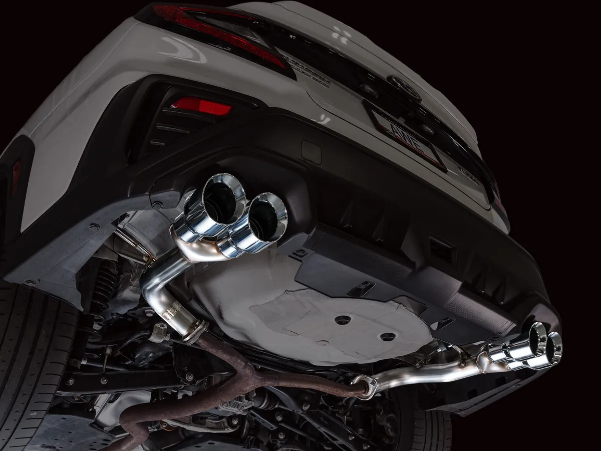 AWE Track Edition Axleback Exhaust for VB Subaru WRX - Diamond Black Tips 3020-43424 product image