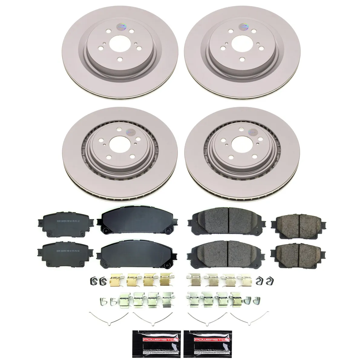 Z17 Geomet Coated Rotor Kit: Genuine Geomet Fully Coated Rotors; Ceramic Pads W/Hardware product image