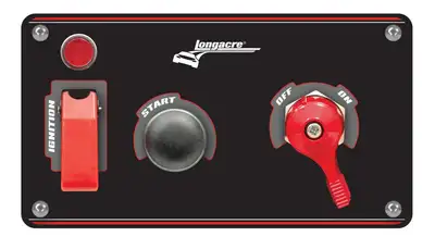 Longacre Ignition Panel Black w/Batt Disconnect