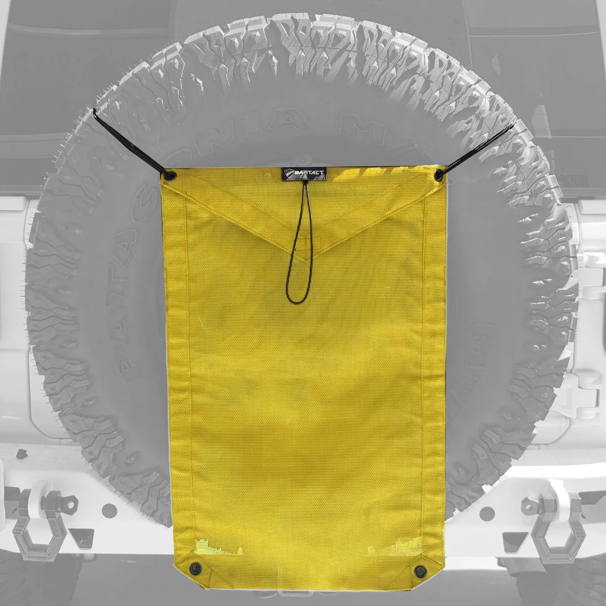 Spare Tire Trash Bag & Pet Divider Pat Pend for Jeep Wrangler, Gladiator, Ford Bronco, etc Bartact - WHITE product image