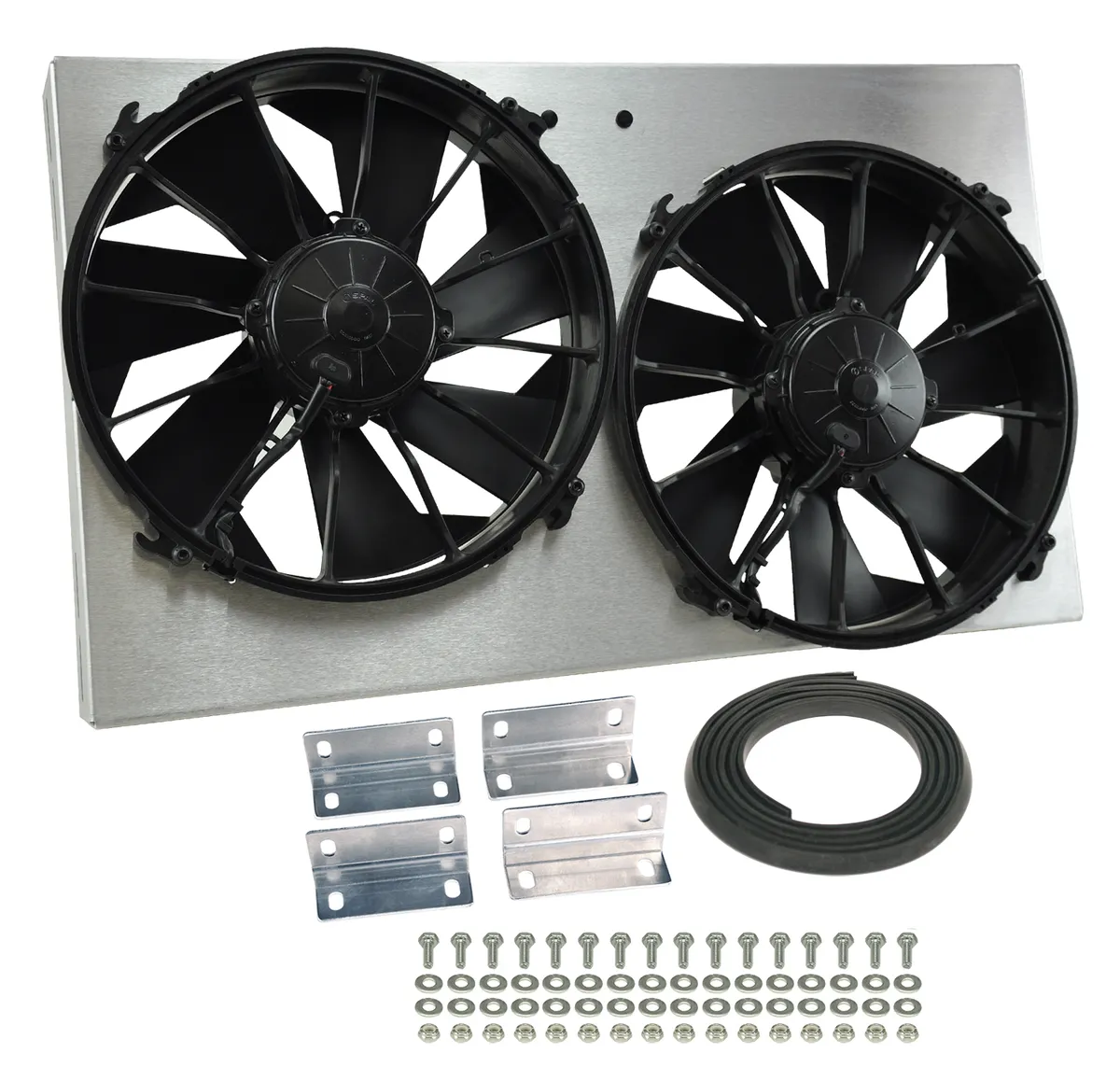 Derale 16825 Powerpack - High Output Dual 12 Electric RAD Fan/Aluminum Shroud Kit product image