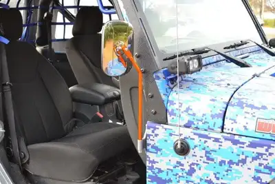 Steinjager Steinjäger Exterior Accessories Wrangler JL 2018 to Present Mirrors Mirror Legs to Fit Door Hinges Fluorescent Orange