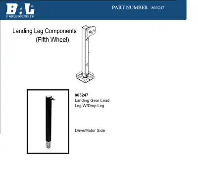 BAL RV fw Landing Gear Lead Drop Leg