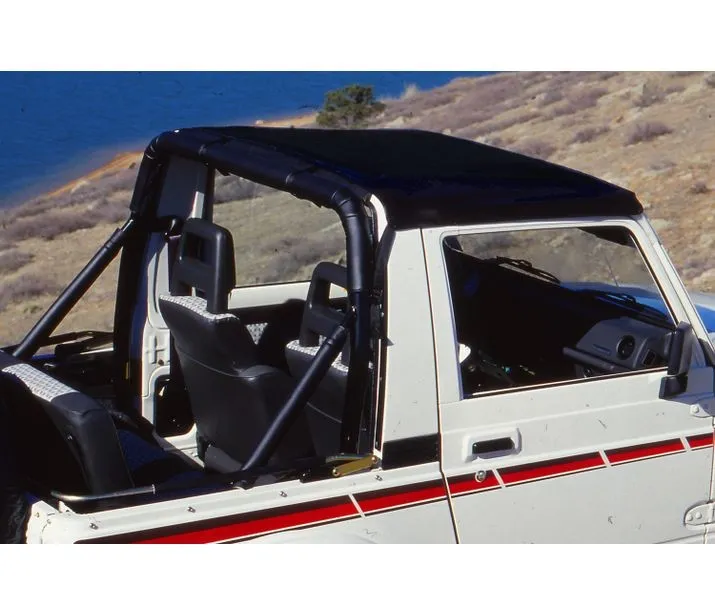 Black Denim Bikini Top Bikini Top, Strapless Geo/Suzuki 95-98 Tracker/Sidekick; Targa (standard length); Must have factory soft top windshield header product image