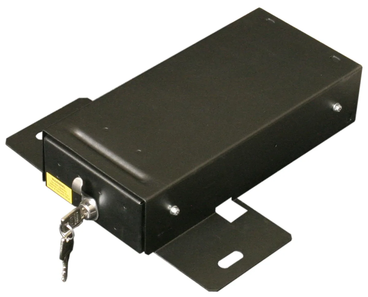 Front Driver Side Underseat Drawer - '97-02 Wrangler TJ; w/ Flip Seat (Black; Standard Key) product image