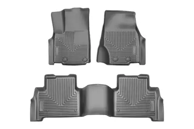 Husky Liners wb fr 2nd Seat Floor Liner Black 2022-2022 Jeep Grand Cherokee New Body Style 3 pc Set