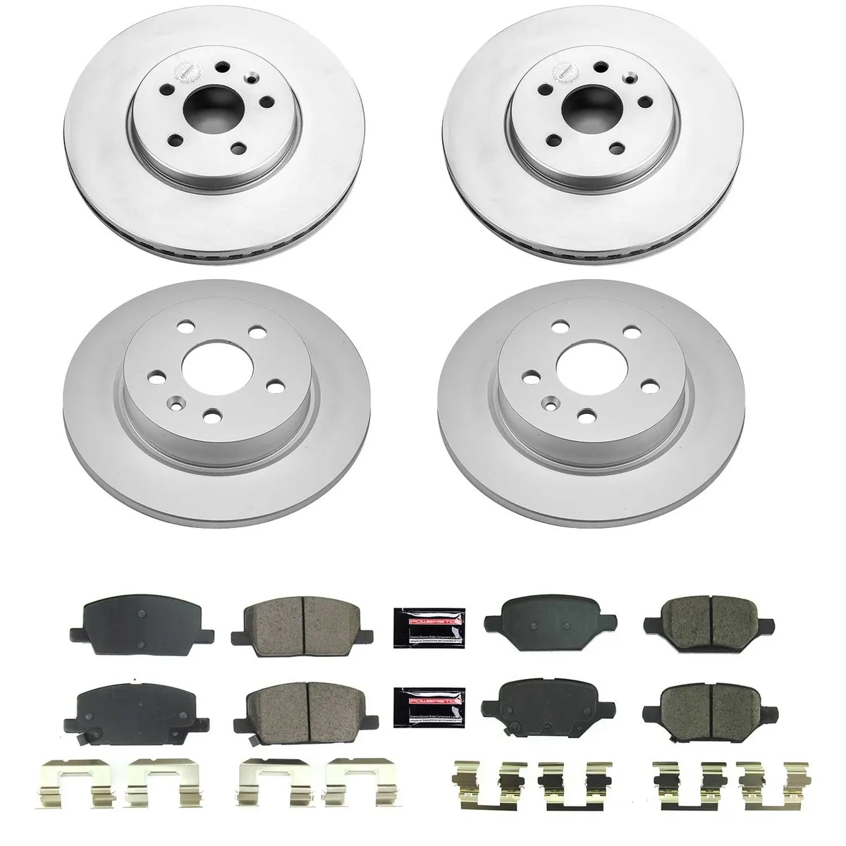 Z17 Geomet Coated Rotor Kit: Genuine Geomet Fully Coated Rotors; Ceramic Pads W/Hardware product image