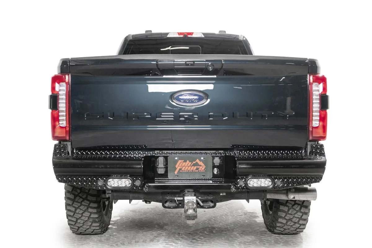 Fab Fours Ford Super Duty F250-F350 Black Steel Rear Bumper
