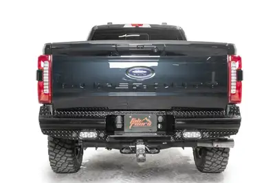 Fab Fours Ford Super Duty F250-F350 Black Steel Rear Bumper
