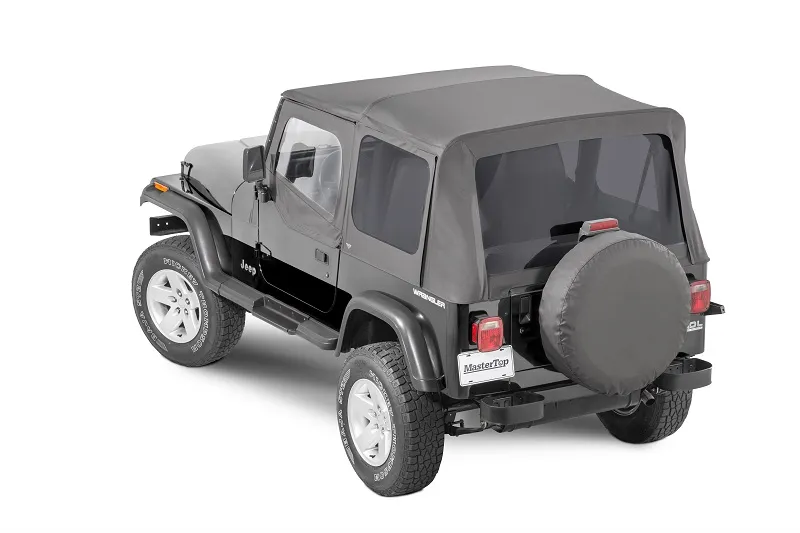 Jeep Full Hardware Top With Door Skins & Frames Tinted Glass For 88-95 Jeep Wrangler Black Diamond MasterTop product image