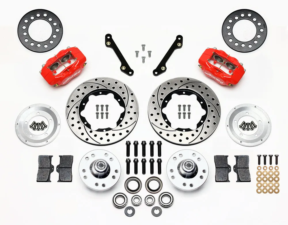 1970 - 1978 Buick, Cadillac, Chevrolet, GMC, Oldsmobile, Pontiac Forged Dynalite Pro Series Front Brake Kit - 140-11007 - SRP Drilled & Slotted / Black product image