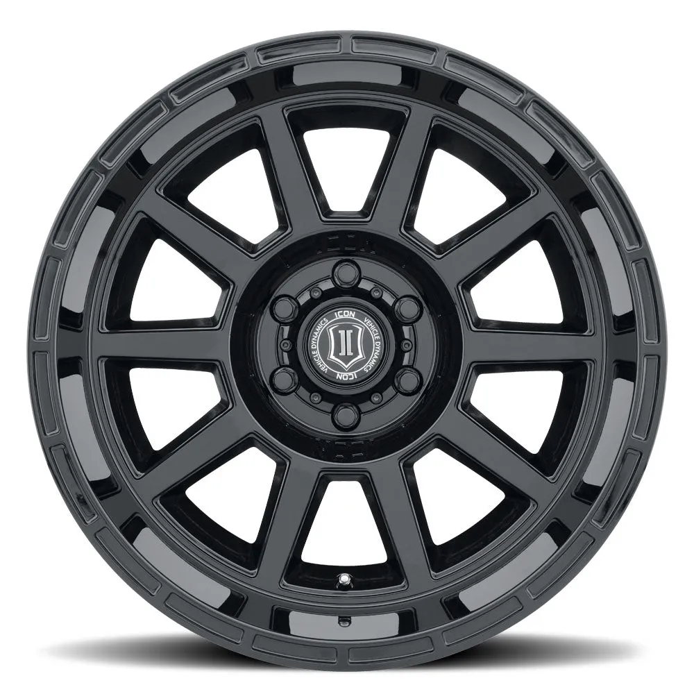ICON Alloys Recoil, Gloss Black, 20 x 10 / 5 x 5, -24mm Offset, 4.5" BS product image
